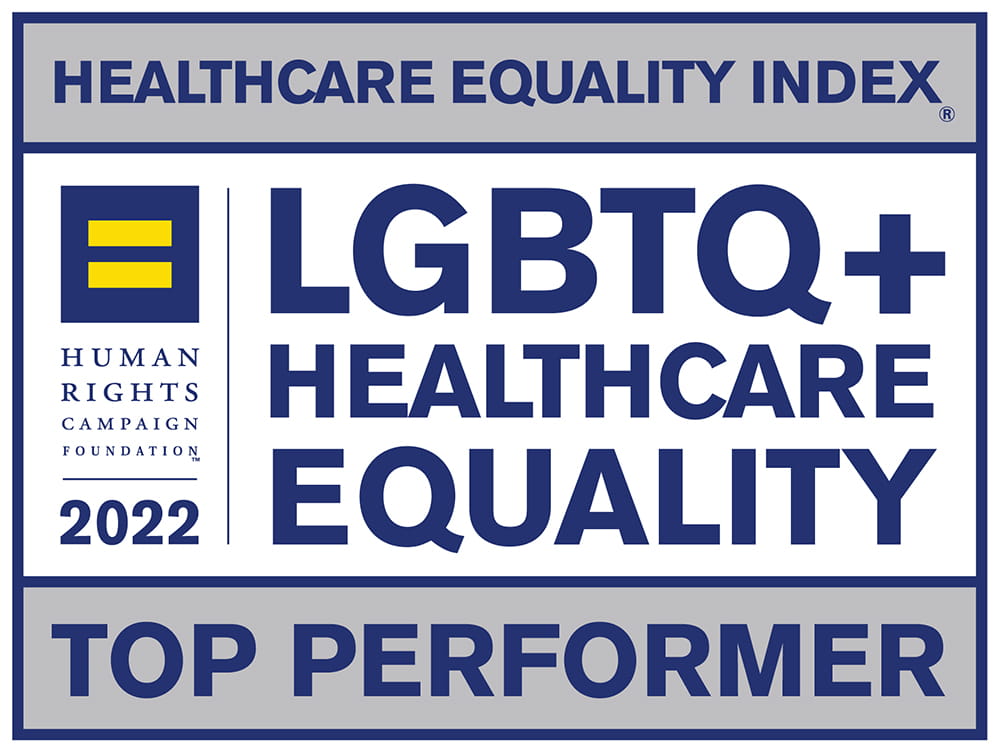 Top Performer for LGBTQ+ Healthcare Equality.